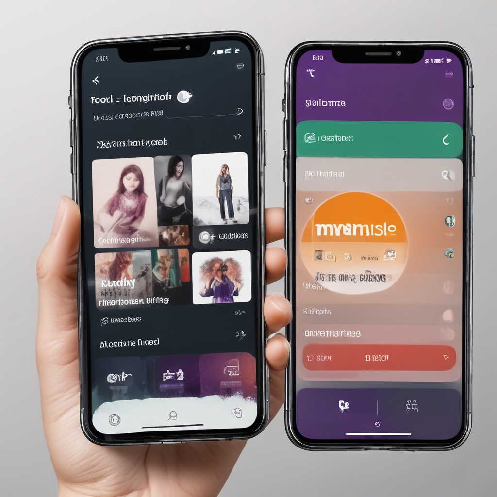 Smartphone showing MyMusic app features